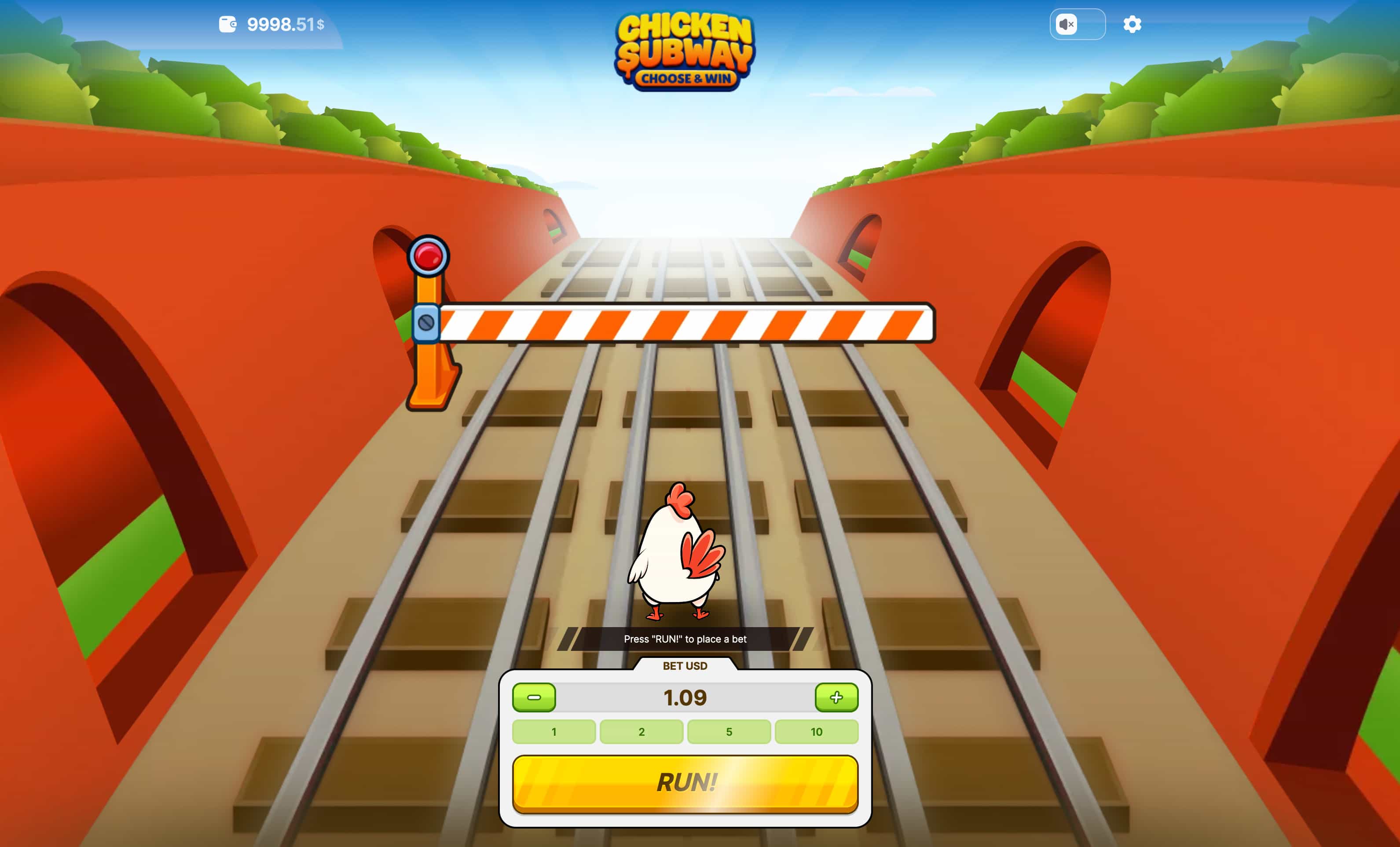 games like chicken subway